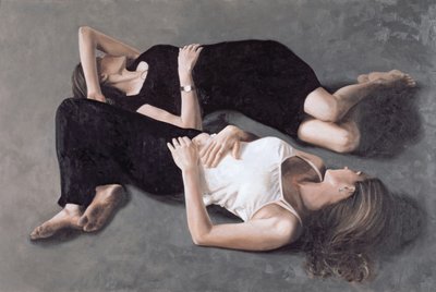 姉妹（キャンバスボードに油彩） 作： John Worthington
