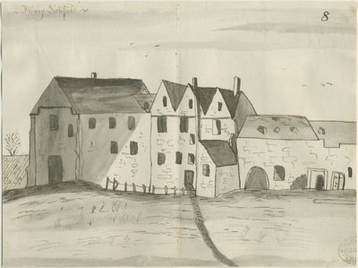 リッチフィールド-グレイフライアーズ：ペンとウォッシュの描画、nd [1784]（描画） 作： John Wright