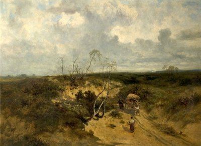 砂浜の道、1874 作： John Wright Oakes