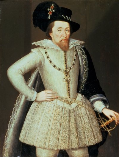 ジェームズI、半身像 作： John de Critz