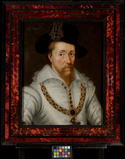ジェームズ1世と6世 (1556-1625) 作： John de the Elder (studio of) Critz