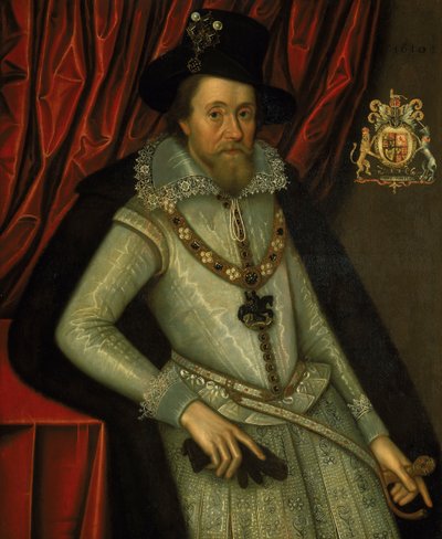 ジェームズ1世（1566-1625） 1610年頃 油彩・カンヴァス 作： John de the Elder Critz