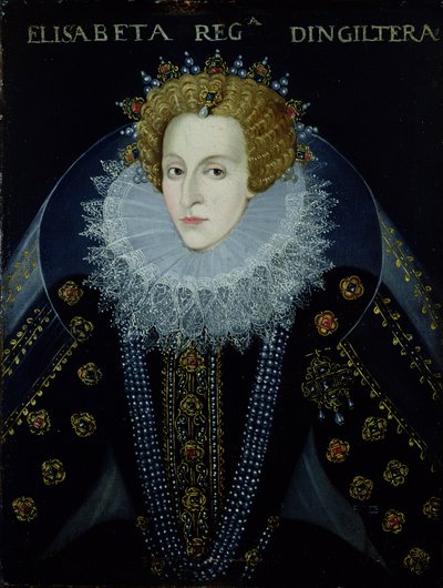 女王エリザベス1世の肖像（1533-1603）（油彩・キャンバス 作： John the Elder (circle of) Bettes