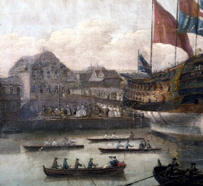 デプトフォードドックヤードで発射、1750年頃（264190の詳細） 作： John the Elder Cleveley