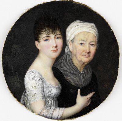 肖像画, の, ∥, 古い, そして, a, 若い女性 作： Johns