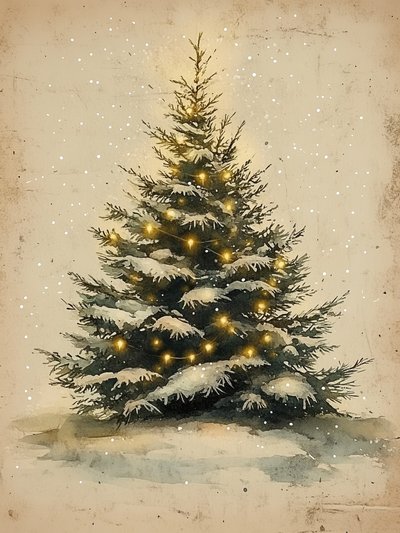 雪のクリスマスツリー 作： 