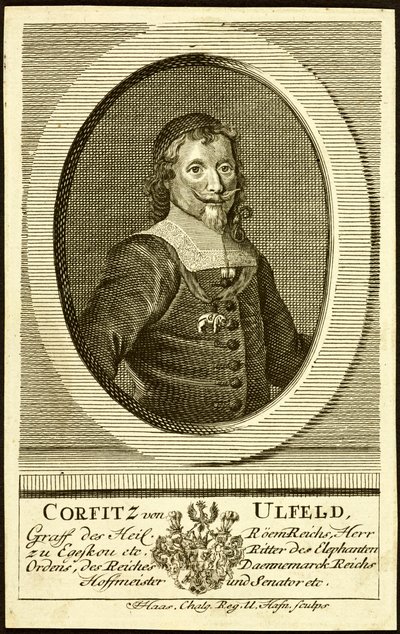 Corfitz Ulfeldt 1606-1664 の肖像。 作： Jonas Haas