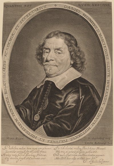 ダニエル・ヘインシウス 作： Jonas Suyderhoff after Jacob Fransz van der Merck