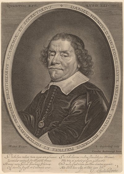 ダニエル・ヘインシウス 作： Jonas Suyderhoff after Jacob Fransz van der Merck