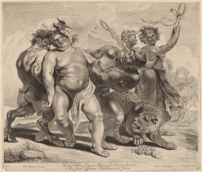 バッカスの酩酊 作： Jonas Suyderhoff after Sir Peter Paul Rubens