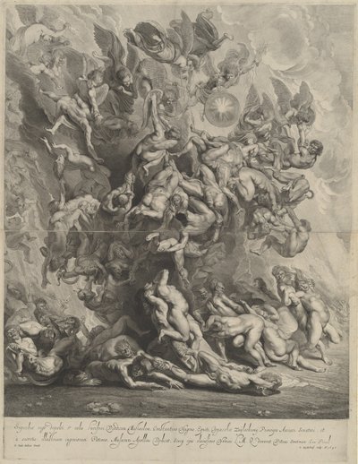 堕落のダムド 作： Jonas Suyderhoff, after Sir Peter Paul Rubens