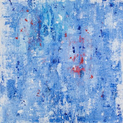 鮮やかな青の抽象画 作： 