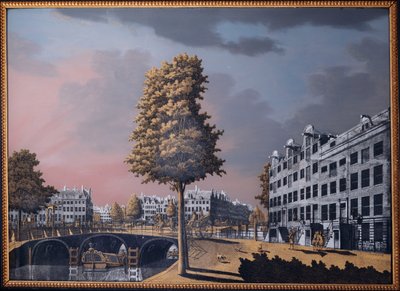 BinnenamstelとNieuwe Herengrachtを見下ろすヘーレングラハトの眺め、アムステルダム、1776 作： Jonas Zeuner
