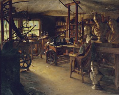ジェームズ・ワットのワークショップ、1889 作： Jonathan Pratt