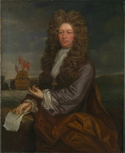 フィッシャー・ハーディング、船大工、1664年から1706年まで活躍、「ロイヤル・ソブリン」の進水式とともに。 作： Jonathan Richardson