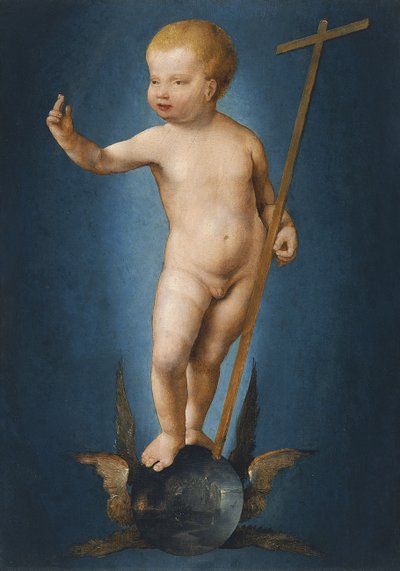 世界の球体上の幼児キリスト、1530年頃 作： Joos van Cleve