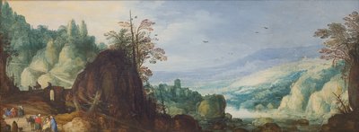 川のある山の風景 作： Joos de II Momper