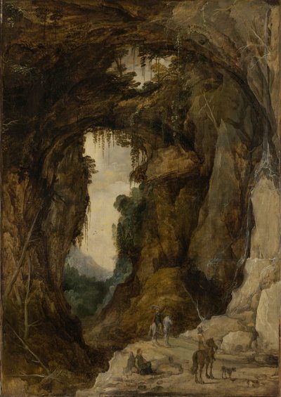 洞窟とライダーのある風景 作： Joos de Momper the younger