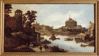ローマのテベレ川(Tevere)とサンタンジェロ城(Castel Sant