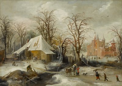 冬の風景、1625～1630年頃（キャンバスに油彩） 作： Joos or Josse de The Younger Momper