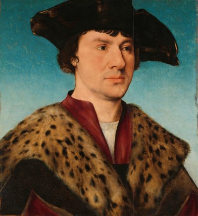 男の肖像 作： Joos van Cleve (workshop of)