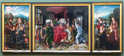 聖母マリアの死の祭壇画 作： ヨース・ファン・クレーベ