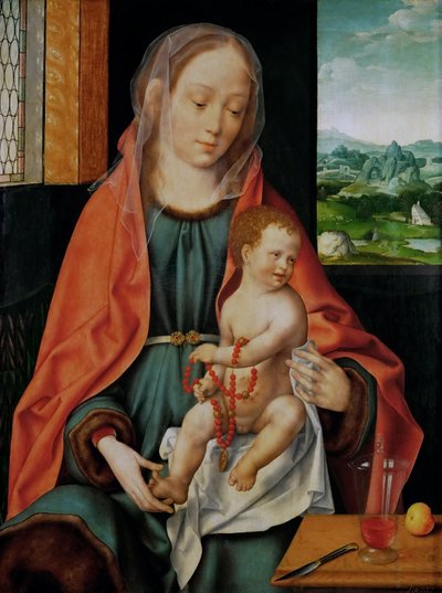 ドイツ語：Maria mit Kind 聖母子 作： Joos van Cleve