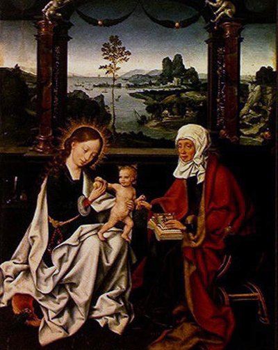 マドンナと子供とセントアン 作： Joos van Cleve