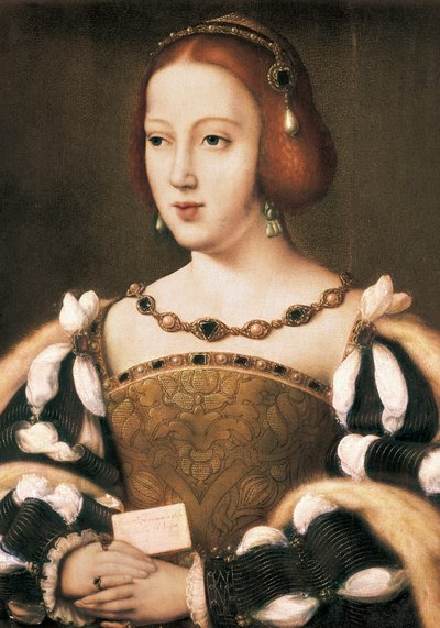 オーストリアのエレアノールの肖像（木に油彩 作： Joos van Cleve