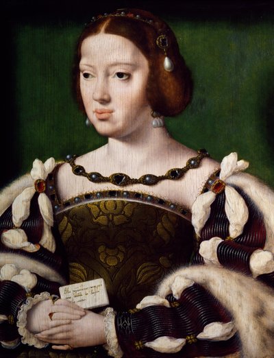 ポルトガル・フランス王妃エレノア・ドートリッシュの肖像 作： Joos van Cleve