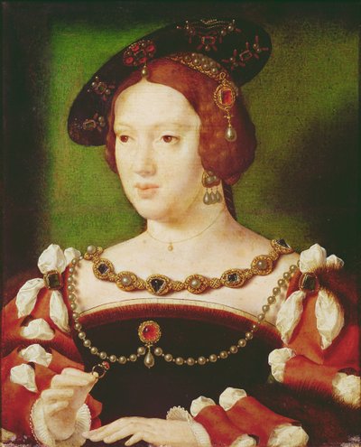 ハプスブールのエレノアの肖像（1498-1558） 作： Joos van Cleve