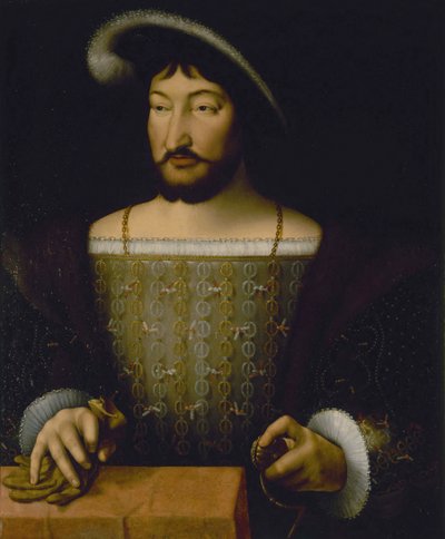 フランス王フランシス1世の肖像 1535年頃 油彩・アンヴァス 作： Joos van Cleve