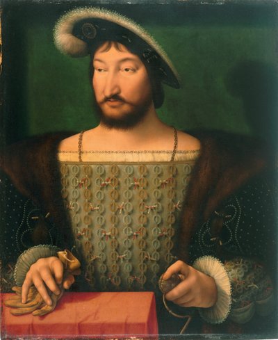 フランス王フランソワ1世の肖像 作： Joos van Cleve
