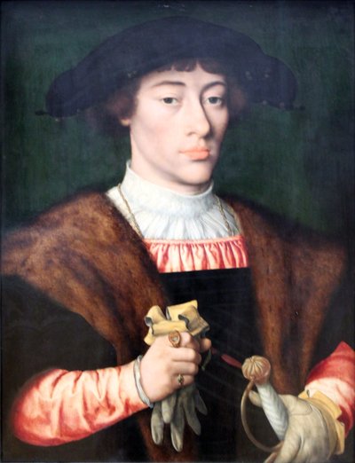 若い男の肖像 作： Joos van Cleve