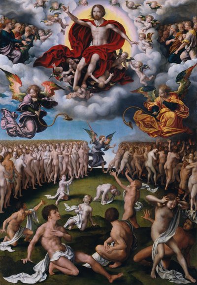 最後の審判、ca。 1520-25。 作： Joos van Cleve