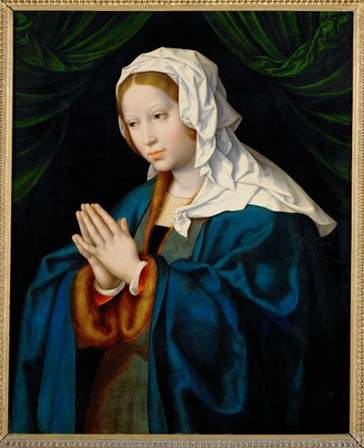 祈る聖母マリア（キャンバスに描かれた絵） 作： Joos van Cleve