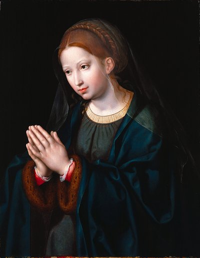 祈りの中の聖母 作： Joos van Cleve