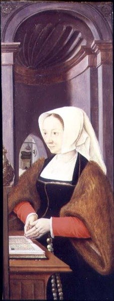 寄贈者の妻（3枚組の翼） 作： Joos van Cleve