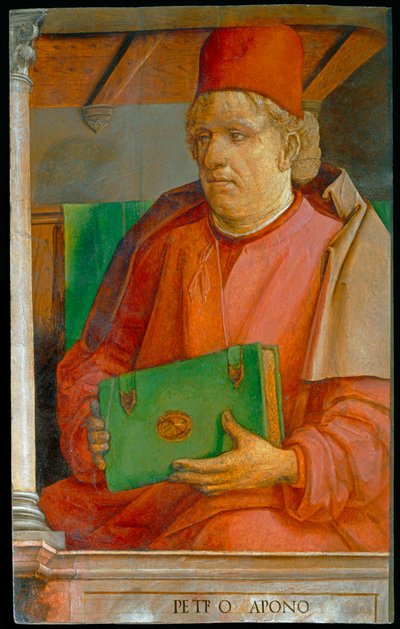 ピエトロ・ダバーノ、イタリアの哲学者、医師... 作： Joos van Gent (fl.1460-75)