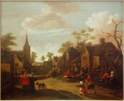 にぎやかな村の通り 作： Joost Cornelisz. Droochsloot