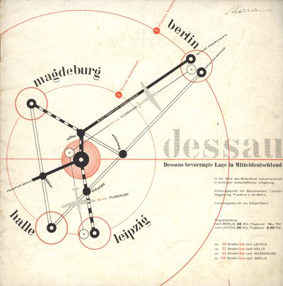 デッサウ：古い文化の地で、1931年。 作： Joost Schmidt