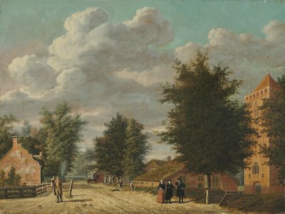 エムネス村の眺め、1778年。 作： Jordanus Hoorn
