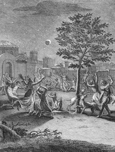 月の日食、「ボヤージュヒストリックドラメリックメリディオナーレ」のパブ。 1752 作： Jorge and Ulloa, Antonio de Juan y Santacilia