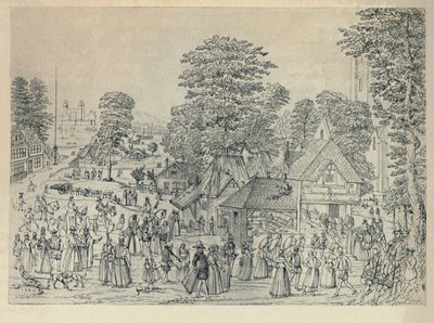 バーモンドジーの結婚式、1590年、1920年 作： Joris Hoefnagel