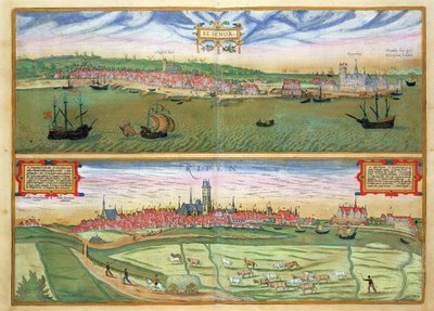 エルセンとリペン、ブラウン（1541-1622）とフランスホーゲンベルク（1535-90）による「世界」、1572年頃 作： Joris Hoefnagel