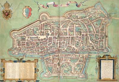 Braun（1541-1622）とFranz Hogenbergh（1535-90）による「世界」からのケンブリッジの地図、1572年頃 作： Joris Hoefnagel