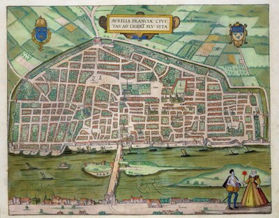 ブラウン（1541-1622）とフランツ・ホーゲンバーグ（1535-90）による「世界」の地図c.1572-1617 作： Joris Hoefnagel