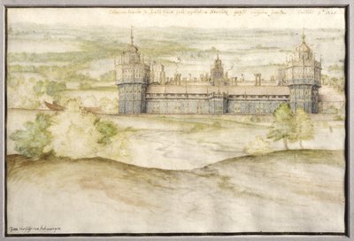 サリー、1567年-8のNonsuch宮殿のビュー 作： Joris Hoefnagel