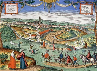 セビリアの眺め、1550年頃（エングレーヴィング） 作： Joris Hoefnagel