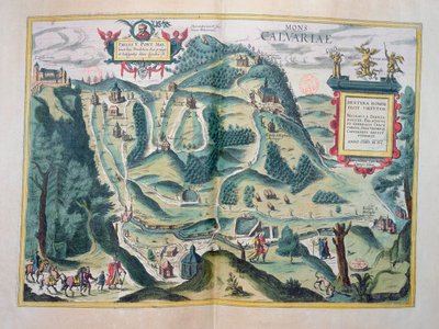 Gebr Braun（1541-1622）とFrans Hogenberg（1535-90）による &39;Civitates Orbis Terrarum&39;からのZebrzydowskiカルバリーの眺めc。 1617年 作： Joris Hoefnagel